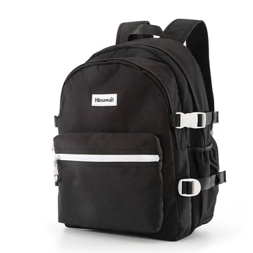 Városi, tágas hátizsák vízálló anyagból Fekete szíben