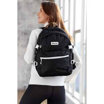 Városi, tágas hátizsák vízálló anyagból Fekete szíben