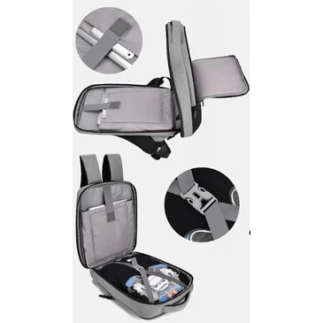 Fedélzeti méretű laptophátizsák 40 x 30 x 20 cm USB csatlakozóval