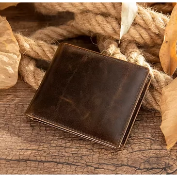 Elegáns valódi bőr férfi pénztárca