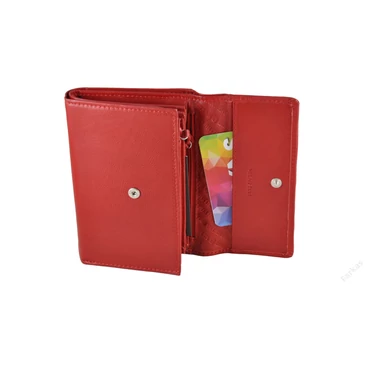 Valentini Valódi bőr Pénztárca piros színben
