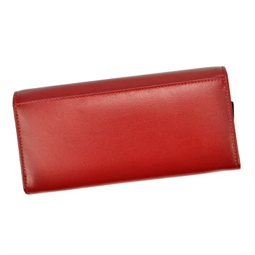 EL FORREST Valódi bőr Pénztárca piros színben sok kártyatartóval RFID védelemmel