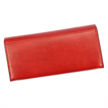 Piros színű Valódi bőr Pénztárca RFID védelemmel