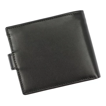 Fekete színű Valódi bőr Pénztárca RFID védelemmel