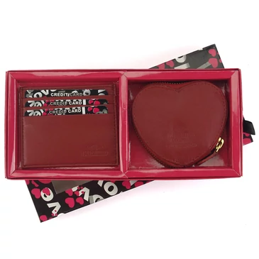 Charro Szív alakú pénztárca és kártyatartó díszdobozban