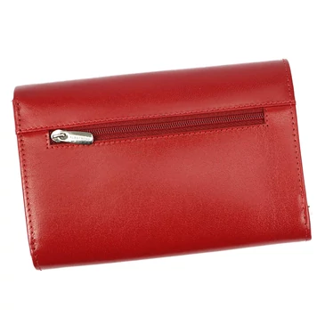 Piros színű Valódi bőr Pénztárca