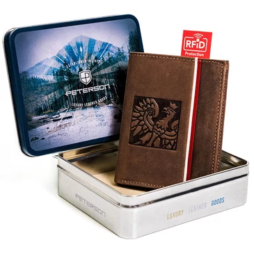 Peterson Valódi bőr Pénztárca