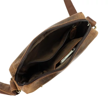 Andreas többzsebes Valódi bőr Férfi válltáska