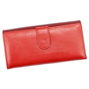 Piros lakk valódi bőr női Pénztárca