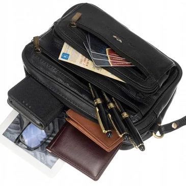 Sokrekeszes  Valódi bőr autóstáska