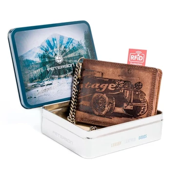 Peterson Valódi bőr Pénztárca