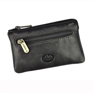 EL FORREST Valódi bőr Kulcstartó Fekete színben