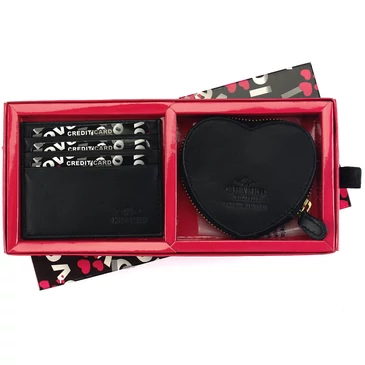 Charro Szív alakú pénztárca és kártyatartó díszdobozban
