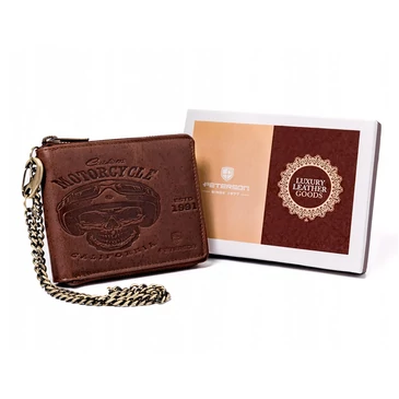 Peterson Valódi bőr motoros Pénztárca