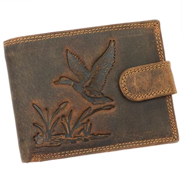 Wild Valódi bőr vadász Pénztárca vadkacsa mintával
