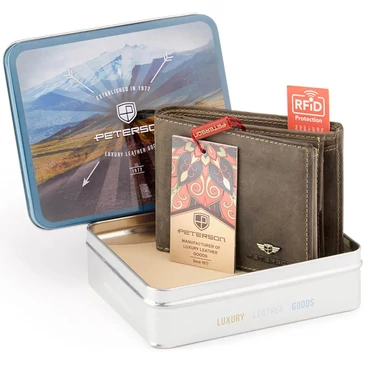 Peterson Valódi bőr Pénztárca