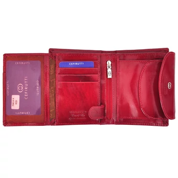 Cefirutti Valódi bőr Pénztárca női pénztárca piros színben
