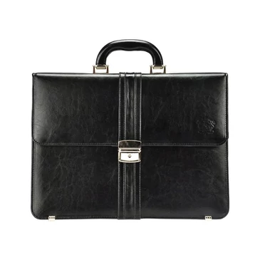 Stefania Valódi bőr Aktatáska fekete színben