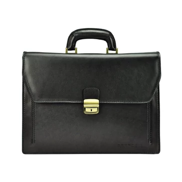 Gregorio Valódi bőr egyrészes Aktatáska fekete színben