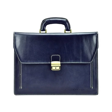 Gregorio Valódi bőr Aktatáska Kék színben