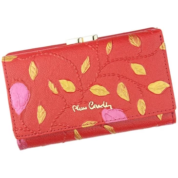 Különleges  Valódi bőr Pénztárca piros színben sok kártyatartóval