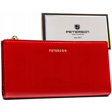 Peterson Női piros lakk pénztárca