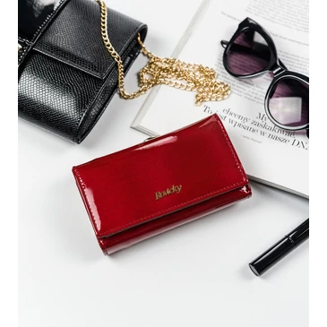 Lakk Valódi bőr női pénztárca