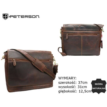 Peterson valódi bőr Férfi oldaltáska