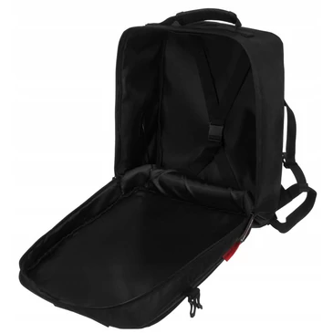 Peterson 3- Funkciós Utazó Hátizsák, WizzAir méretű 40x30x20cm, Fekete-piros Színben / bővíthető /USB csatlakozóval