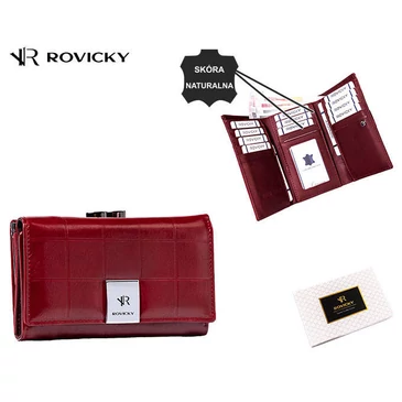 Valódi bőr Női pénztárca piros színben