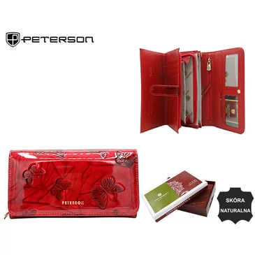 Pillangós Női pénztárca piros színben