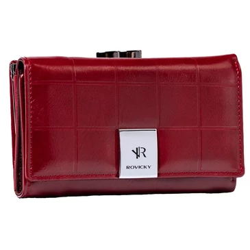 Valódi bőr Női pénztárca piros színben