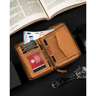 Elegáns Valódi Bőr Férfi pénztárca RFID védelemmel