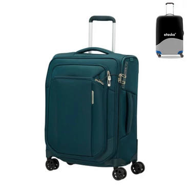 Samsonite Respark Spinner bőrönd 55 cm PetrolBlue 5 év globális garancia ajándék bőröndhuzattal