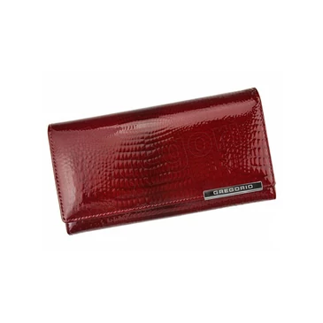 Gregorio Keretes Piros Lakkpénztárca RFID védelemmel