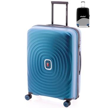 Gladiator bőrönd M-4211 Kék ajándék bőröndhuzattal