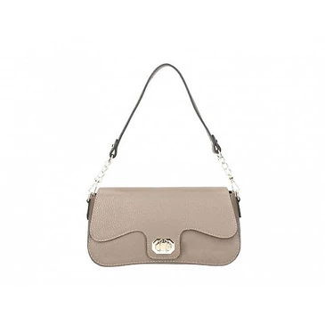 Valódi bőr női táska Taupe S2155