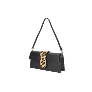 Valódi bőr női táska Párduc mintával S2331