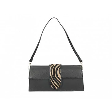 Valódi bőr női táska Barna Zebra mintával S2331