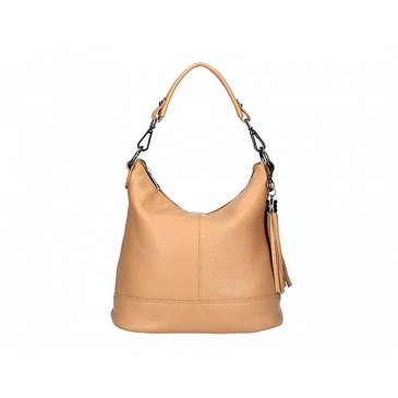 Valódi bőr női táska konyak színben S7221