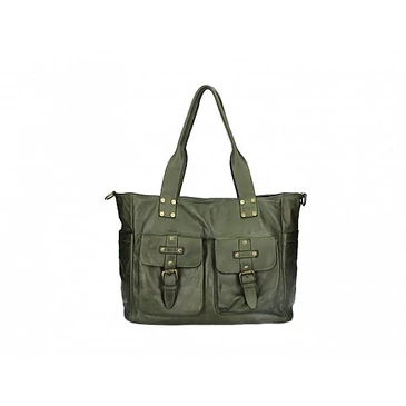 Valódi bőr női táska Zöld S7258