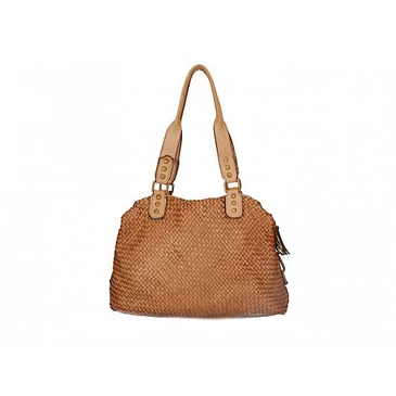 Valódi bőr női táska Konyak S7259