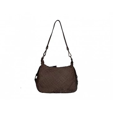 Valódi bőr női táska Sötétbarna S7260