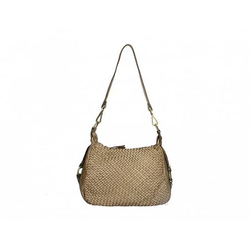 Valódi bőr női táska Taupe S7260