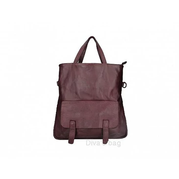 Valódi bőr női táska Bordó S7263