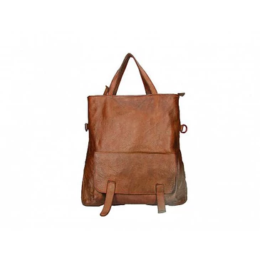 Valódi bőr női táska Konyak S7263