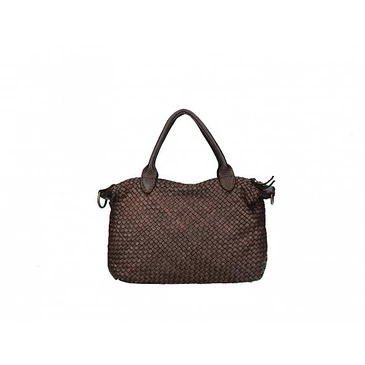 Valódi bőr női táska Sötétbarna S7264