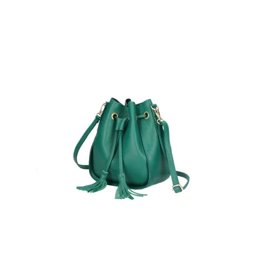 Valódi bőr női táska Zöld TR303