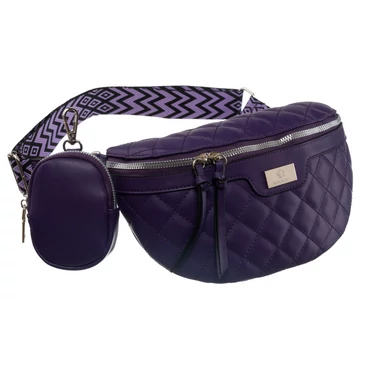 Elegáns női övtáska Lila színben + Praktikus kiegészítővel