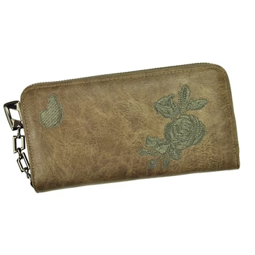 Virágmintás női Camel színű  Pénztárca